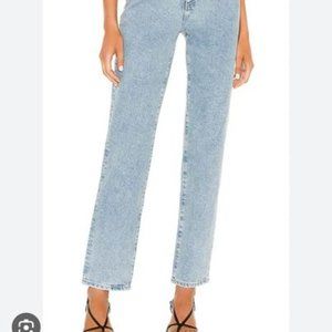 Alexxis High Waist Straight Leg Jeans in 1992 primer - AG Jeans - size 26 R